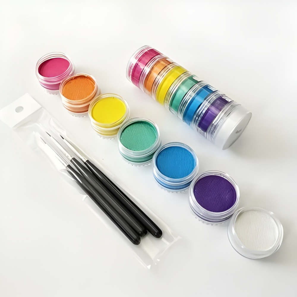 Set de vopsea pentru față Curcubeu Cupa Mondială Neon Split Cake pentru corp