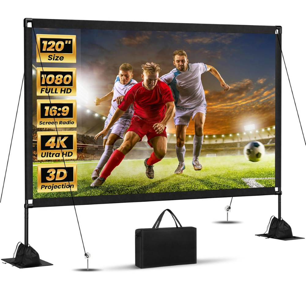 Suporte Portátil para Ecrã de Projetor Exterior Montagem Fácil Visualização Estável