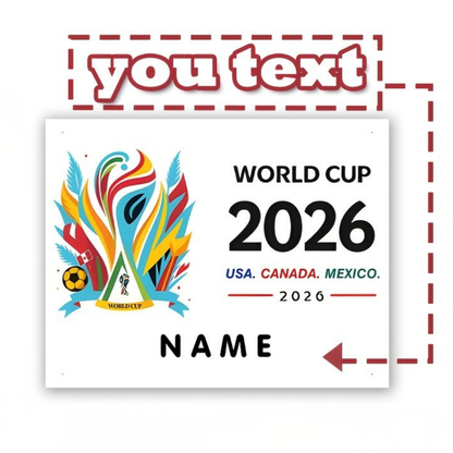 Striscione da Parete Bandiera del Messico Personalizzato per Tifosi di Calcio con Nome Personalizzato