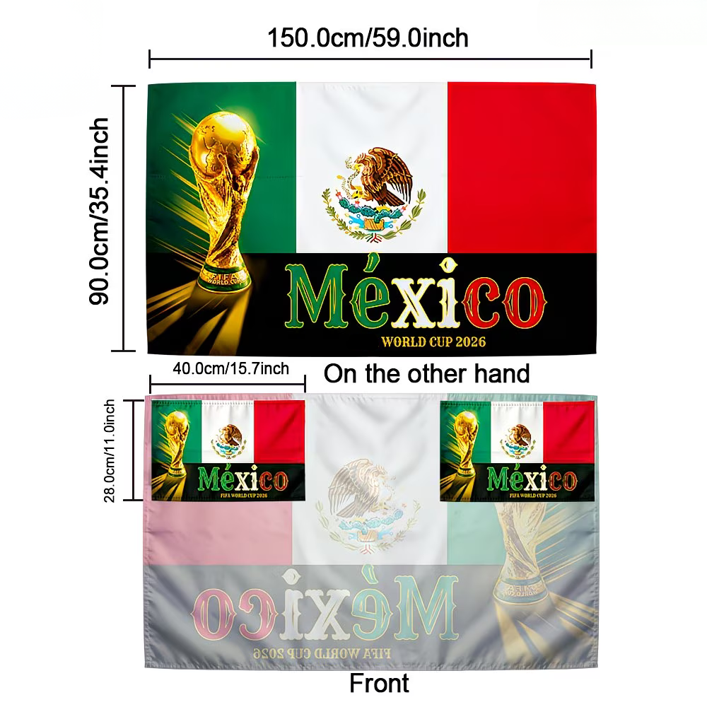 Flagbanner Fodboldfan Kap Mexico World Cup Stil