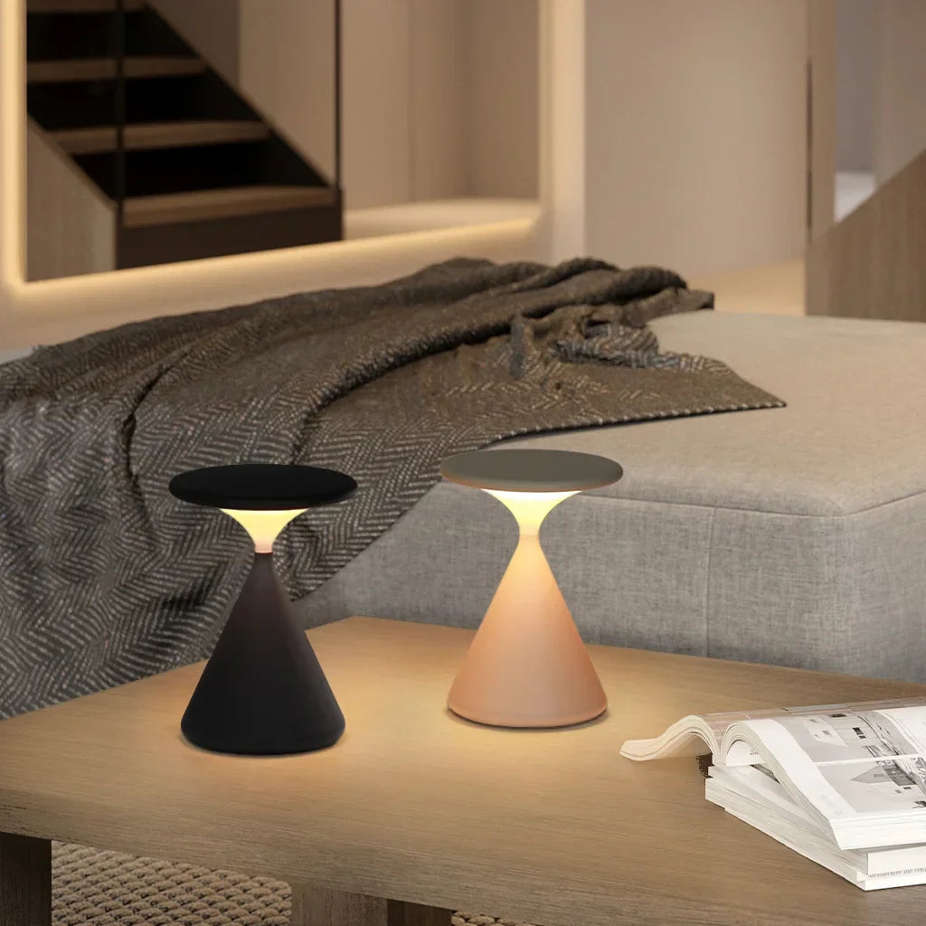 Lampada da tavolo wireless Aurora | Design a clessidra