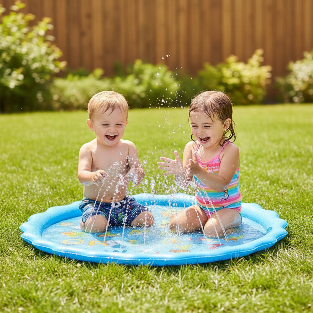 Inflatable Splash Pad Water Play Mat Animal Letters Design - Image 3