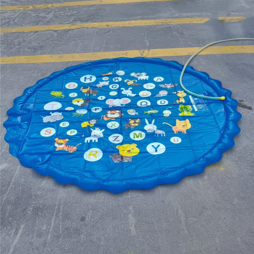 Inflatable Splash Pad Water Play Mat Animal Letters Design - Image 4