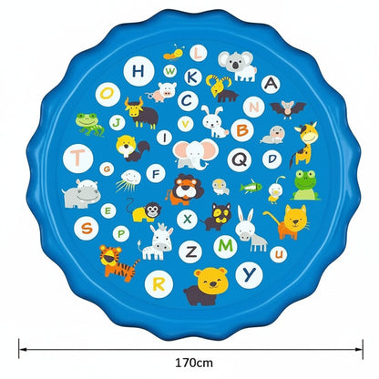 Inflatable Splash Pad Water Play Mat Animal Letters Design - Image 7