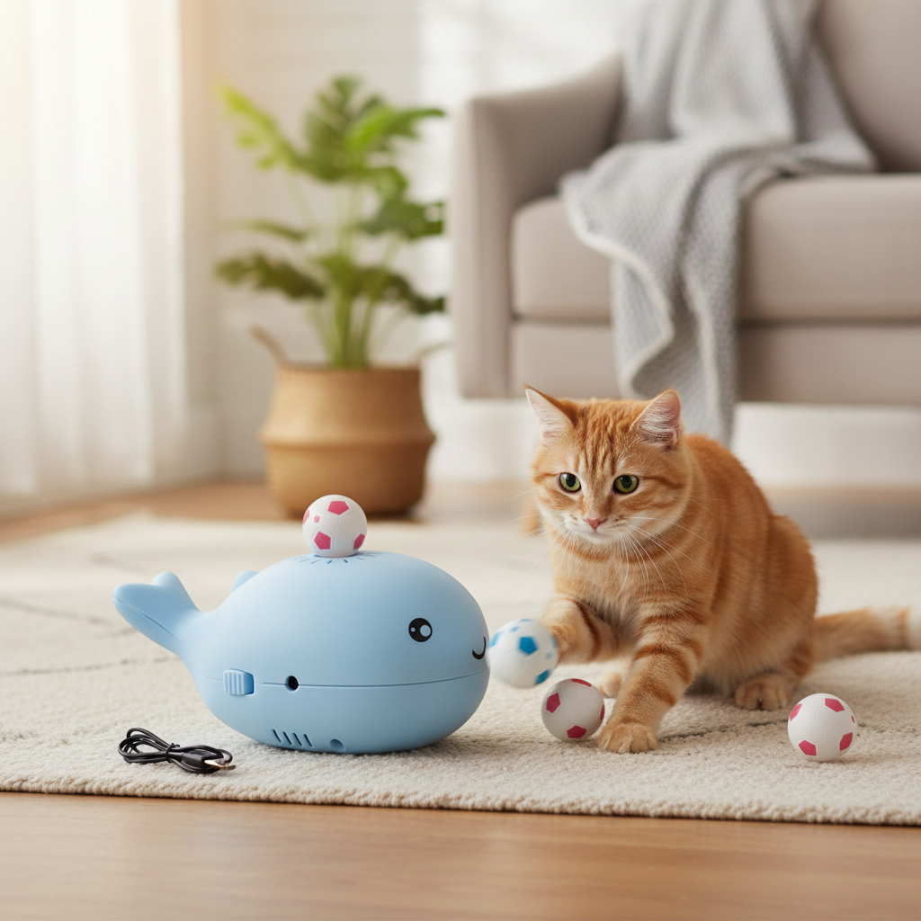 Interactive Cat Toy Fun Ball Dispenser Engaging Playtime - Image 3