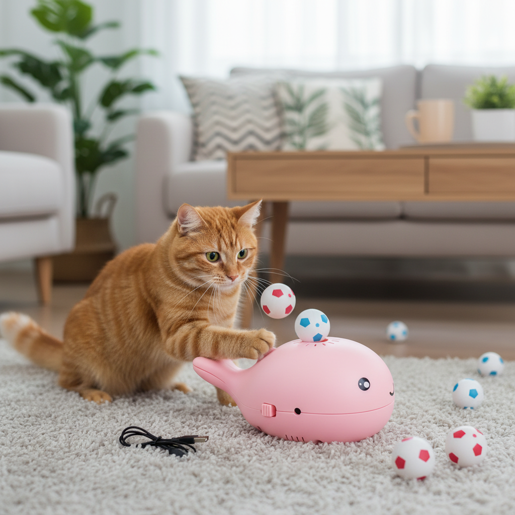 Interactive Cat Toy Fun Ball Dispenser Engaging Playtime - Image 4