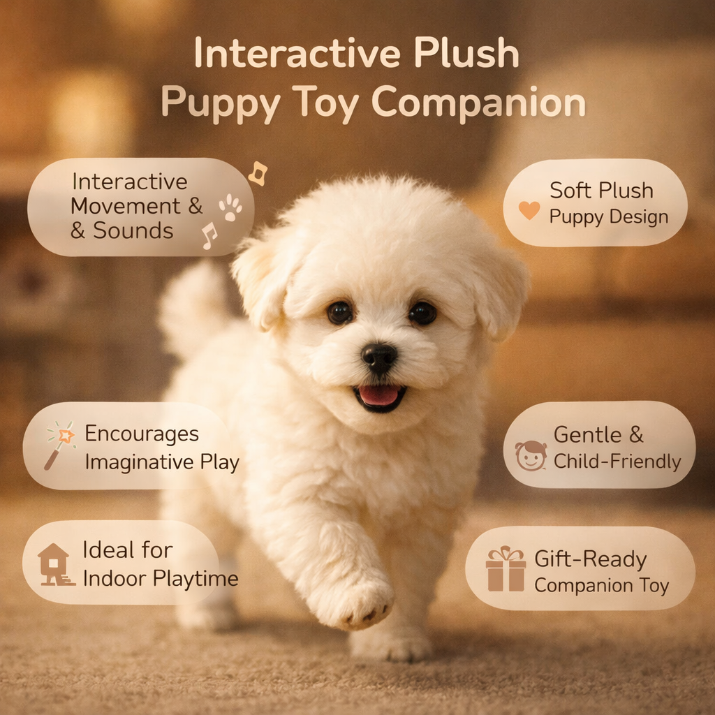 Interactive Dog Toy Plush Puppy Motion Sound - Image 3