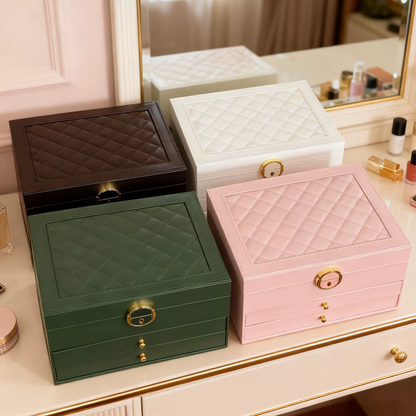 Jewelry Box Organizer Mothers Day Gift Lockable Storage Case