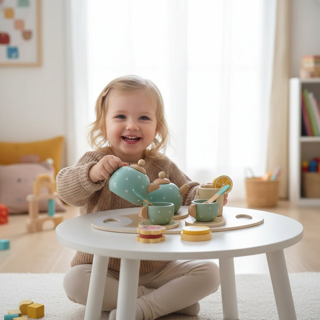 Kids Tea Set Fine Motor Skills Toy Playtime Activity - Image 4