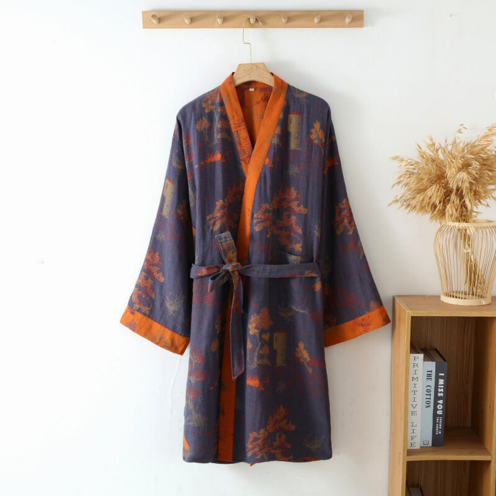 Kimono Robe Bathrobe Relaxed Fit Design - Image 1