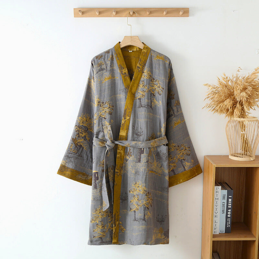 Kimono Robe Bathrobe Relaxed Fit Design - Image 3