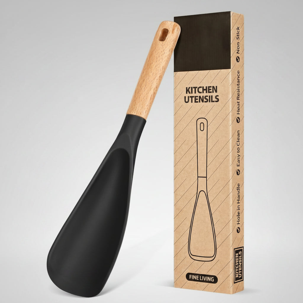 Kitchen Utensil Silicone Spatula Cooking Spoon Seamless Design - Image 1