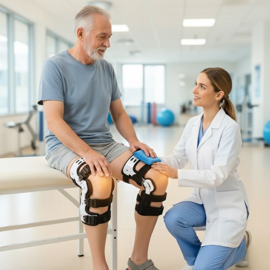 Knee Brace Arthritis Knee Support Adjustable Strap - Image 6