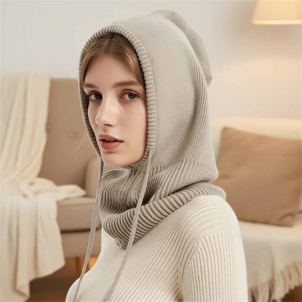 Knit Beanie Cashmere Winter Ribbed Pom-Pom Cold Weather Beanie - Image 7
