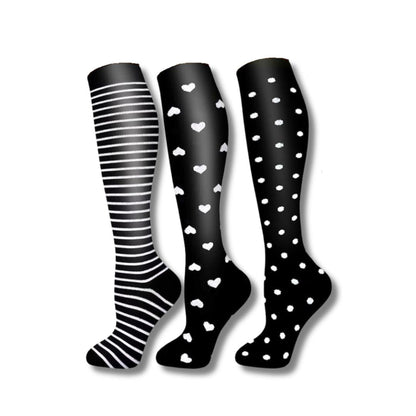 Calze a compressione da donna al ginocchio, supporto per viaggi e sport