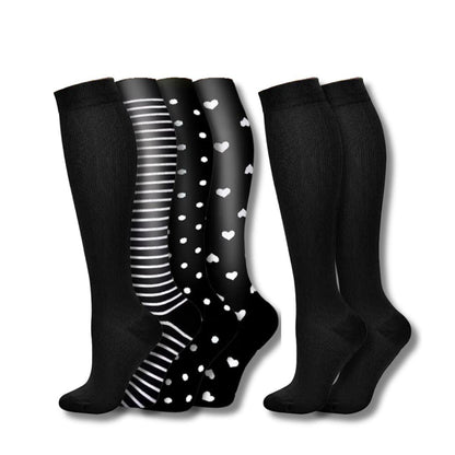 Calze a compressione da donna al ginocchio, supporto per viaggi e sport