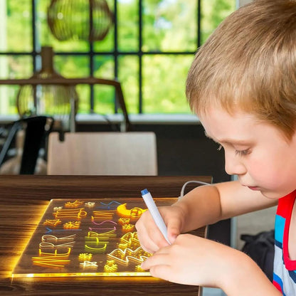 Wandbild LED-Zeichentafel Kinder Wiederverwendbares Leuchtendes Schreibtablett