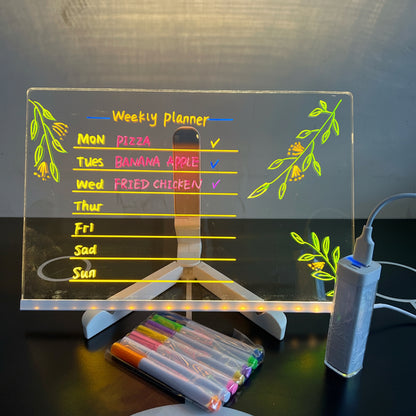 Wandbild LED-Zeichentafel Kinder Wiederverwendbares Leuchtendes Schreibtablett