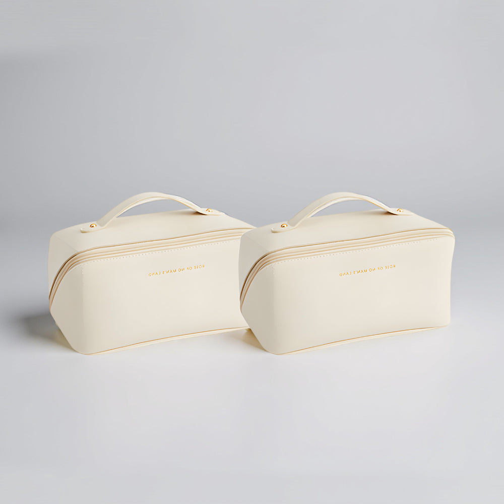 Borsa per trucchi Organizzatore da viaggio Custodia cosmetica in pelle sintetica Grande capacità