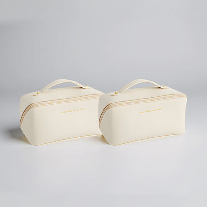 Borsa per trucchi Organizzatore da viaggio Custodia cosmetica in pelle sintetica Grande capacità