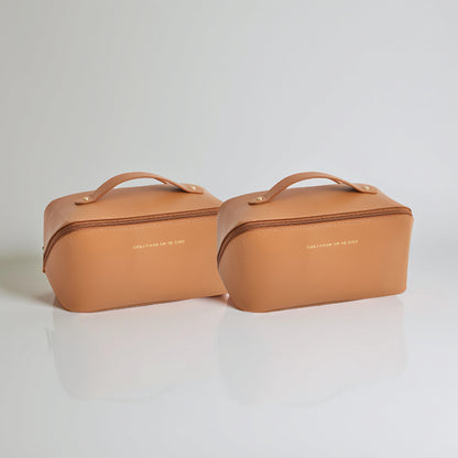 Borsa per trucchi Organizzatore da viaggio Custodia cosmetica in pelle sintetica Grande capacità