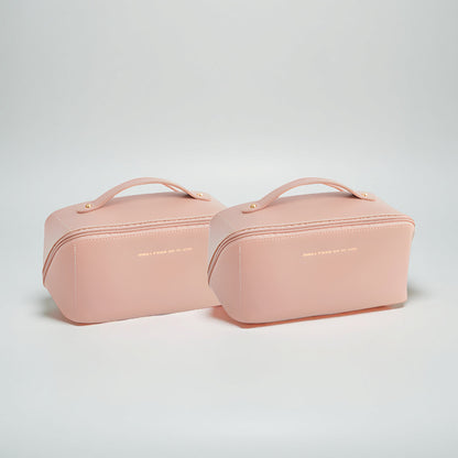 Borsa per trucchi Organizzatore da viaggio Custodia cosmetica in pelle sintetica Grande capacità