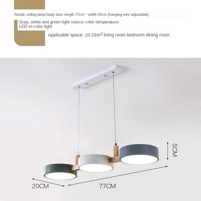 Modern Nordic Macaron Pendant Light | Dining Room & Living Room Chandelier