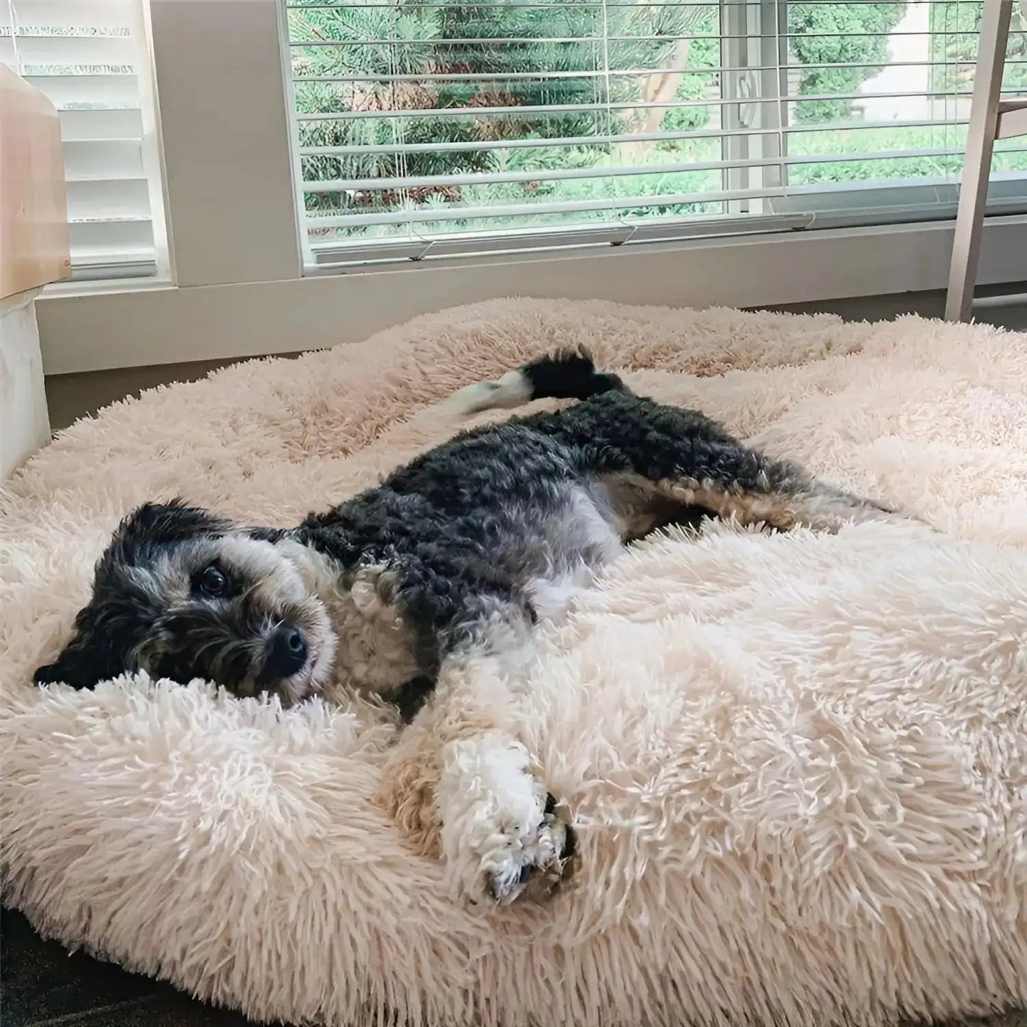 Large Dog Bed Plush Cozy Design Comfortable - Image 1