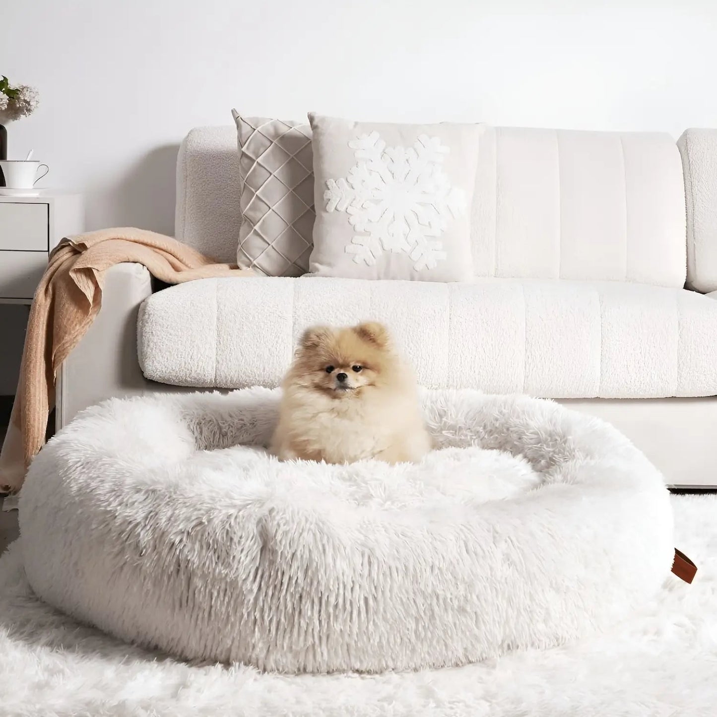 Large Dog Bed Plush Cozy Design Comfortable - Image 4