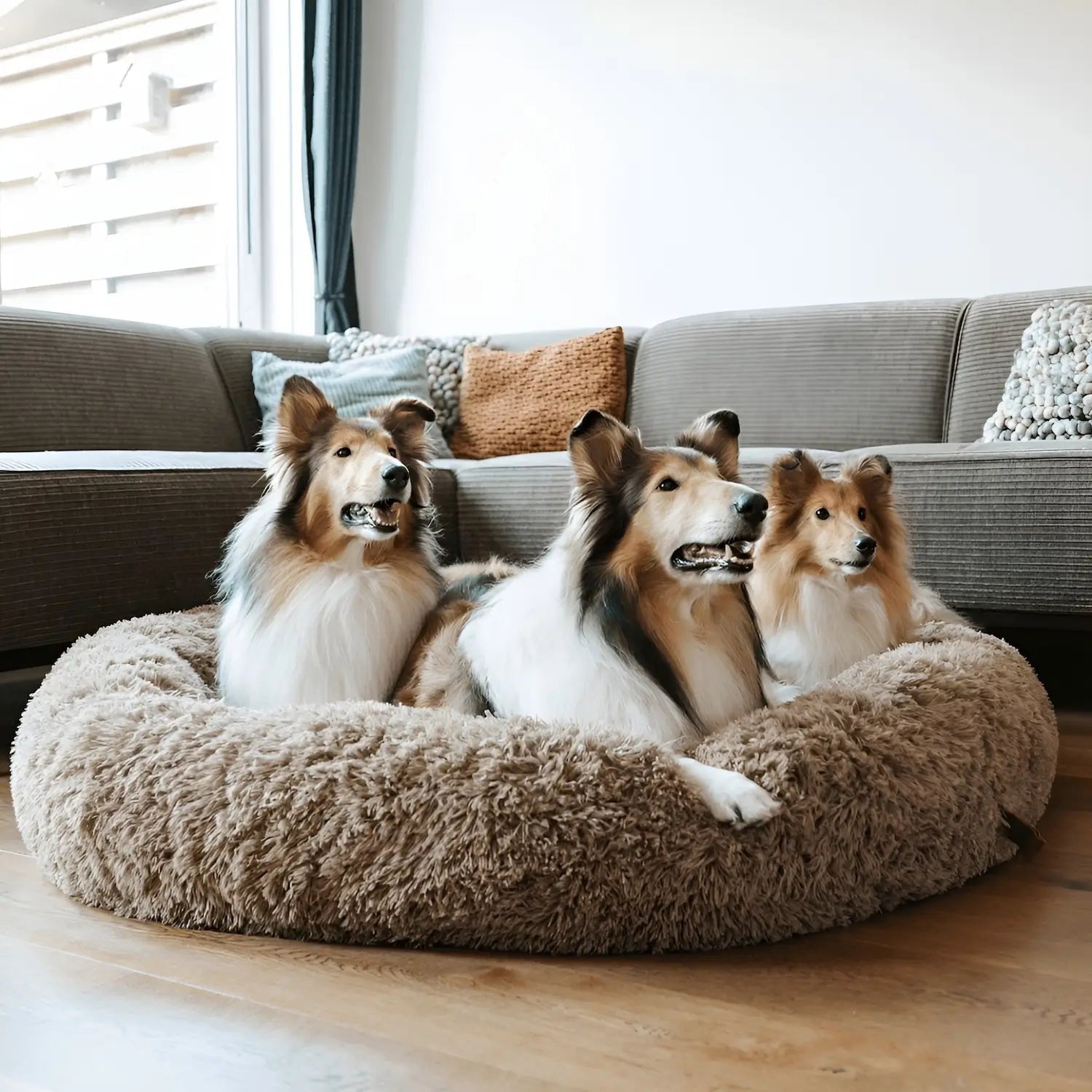 Large Dog Bed Plush Cozy Design Comfortable - Image 5