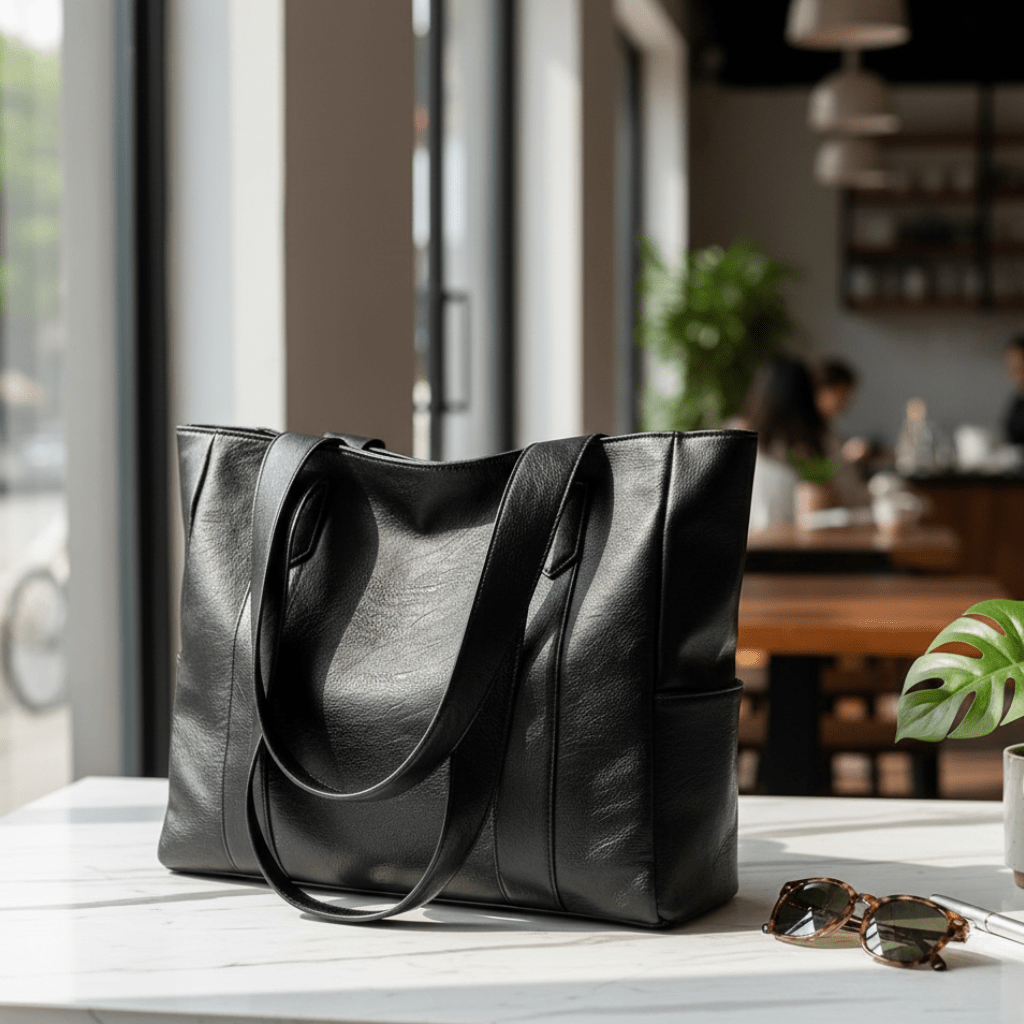 Leather Shoulder Bag Fashion Versatile Everyday Tote - Image 2