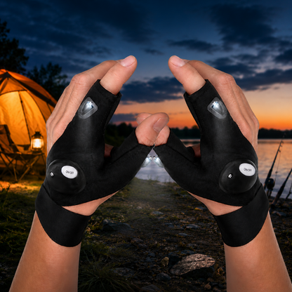 Guanti con Torcia LED per Campeggio e Pesca