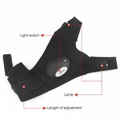 LED Flashlight Gloves Camping Fishing - Image 3