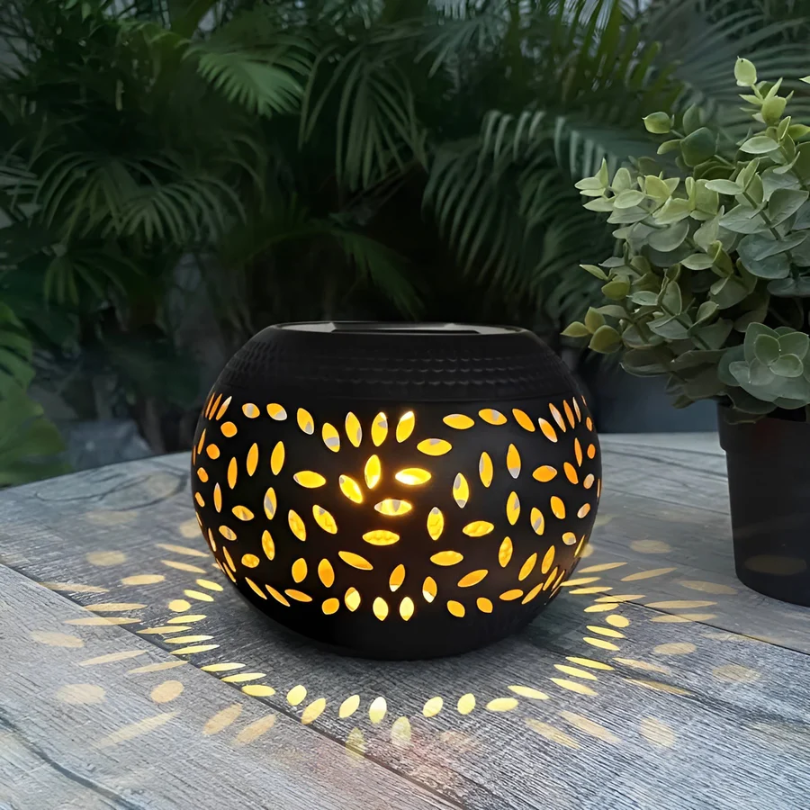 Lumopattern Solar-Gartenleuchte | Dekorative Metall-Außenlampe