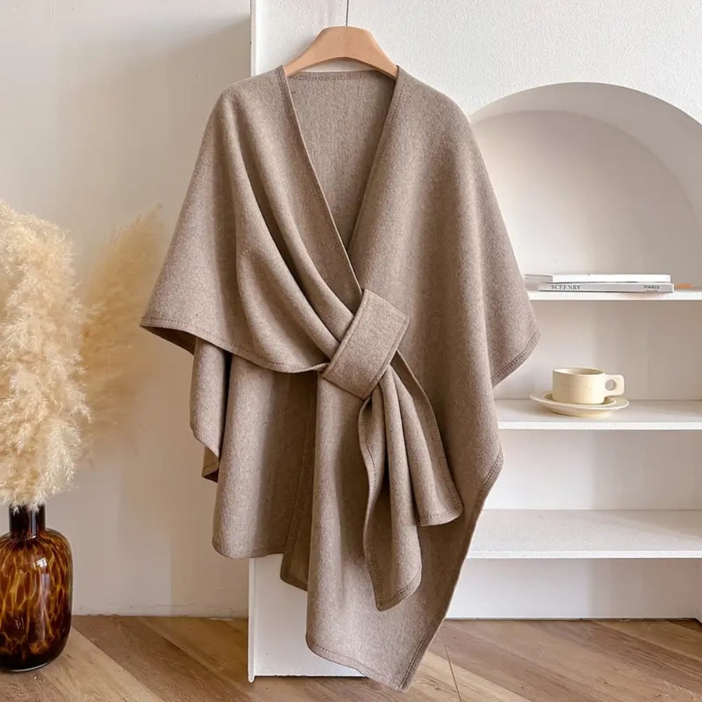 Lightweight Shawl Coat Luxurious Poncho Wrap Design - Image 1