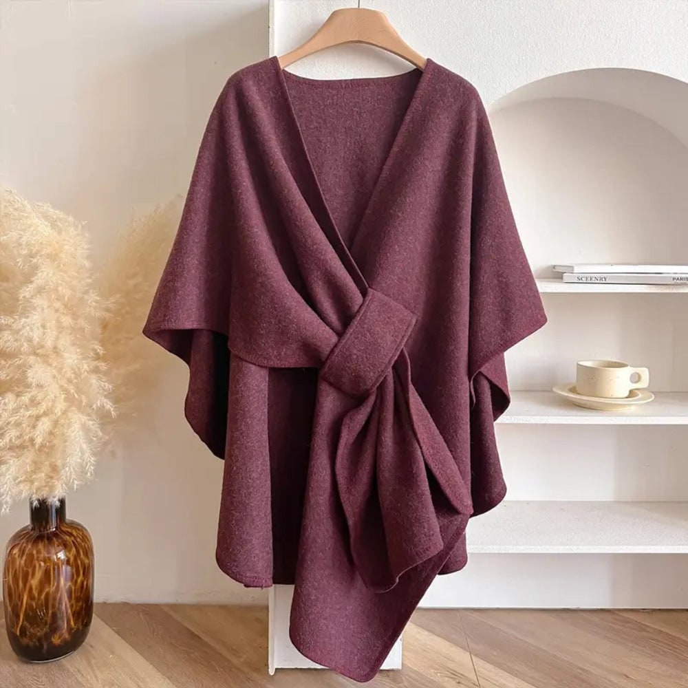 Lightweight Shawl Coat Luxurious Poncho Wrap Design - Image 2