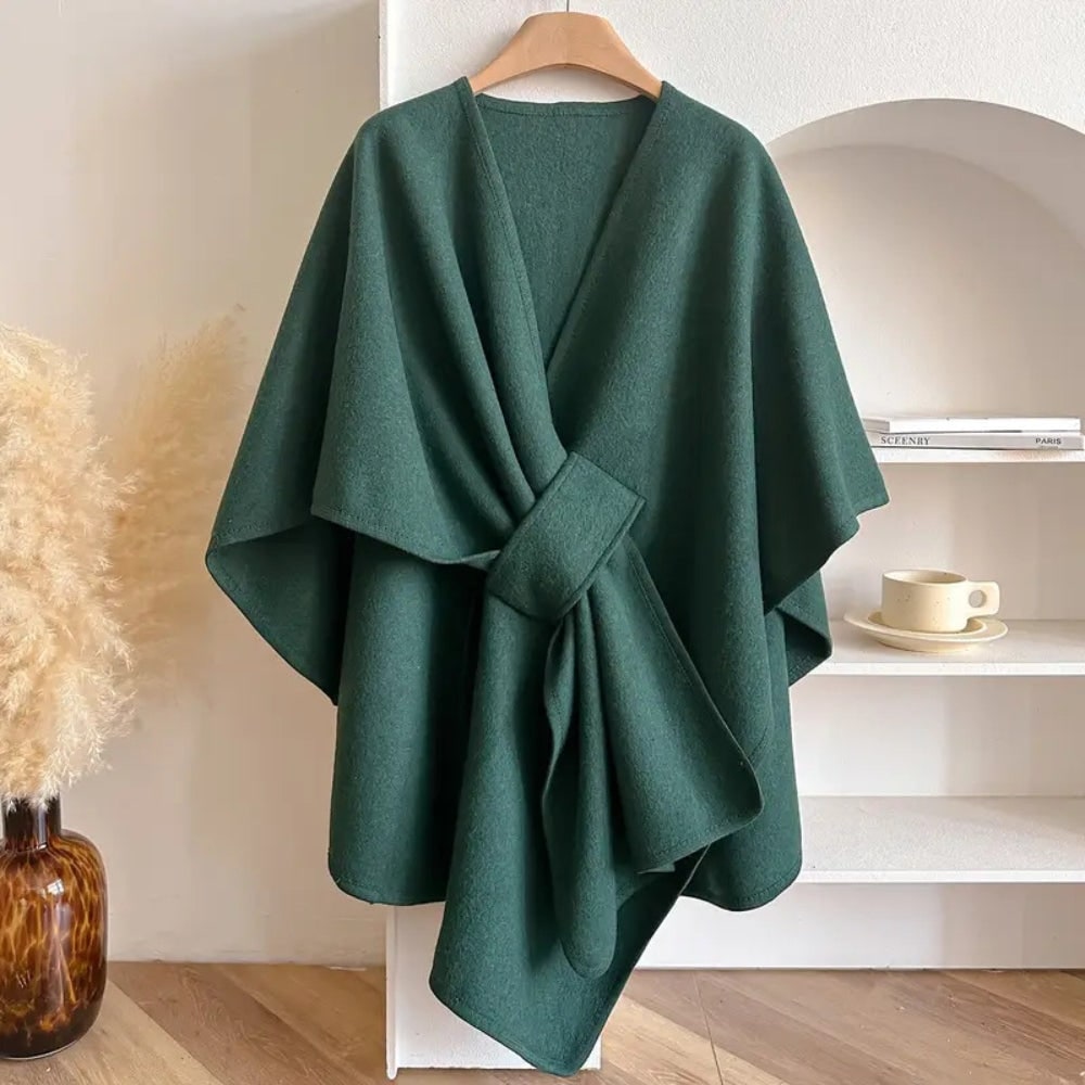 Lightweight Shawl Coat Luxurious Poncho Wrap Design - Image 4