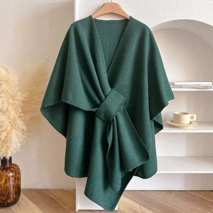 Lightweight Shawl Coat Luxurious Poncho Wrap Design - Image 4