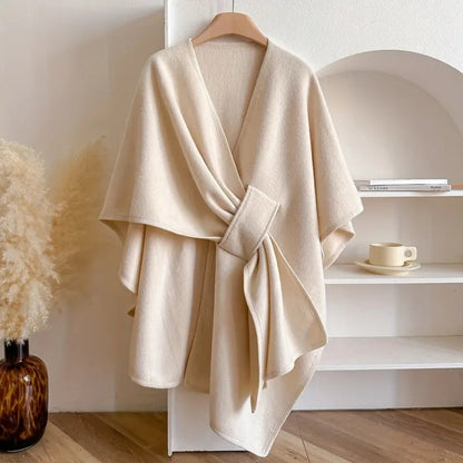 Lightweight Shawl Coat Luxurious Poncho Wrap Design - Image 5
