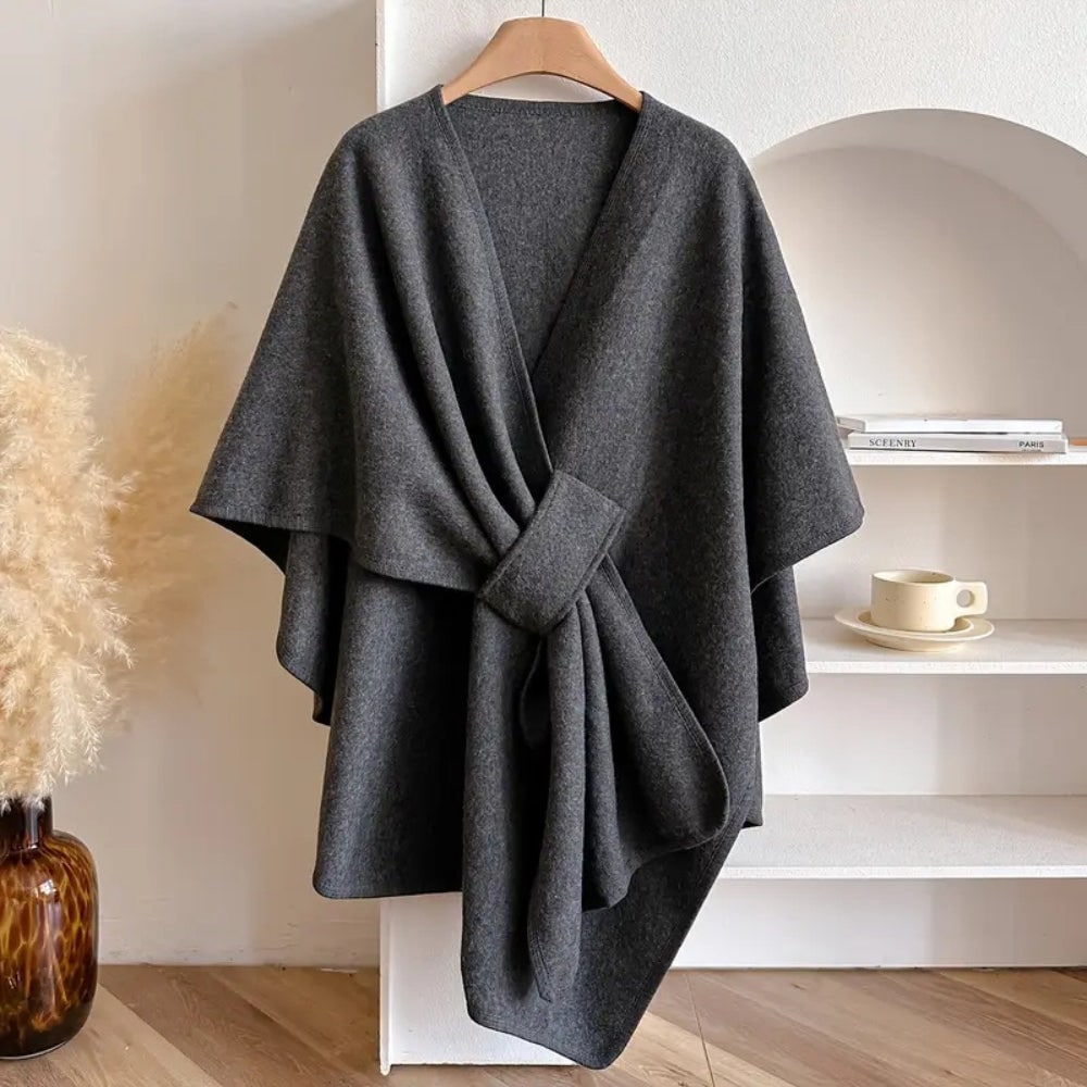 Lightweight Shawl Coat Luxurious Poncho Wrap Design - Image 6