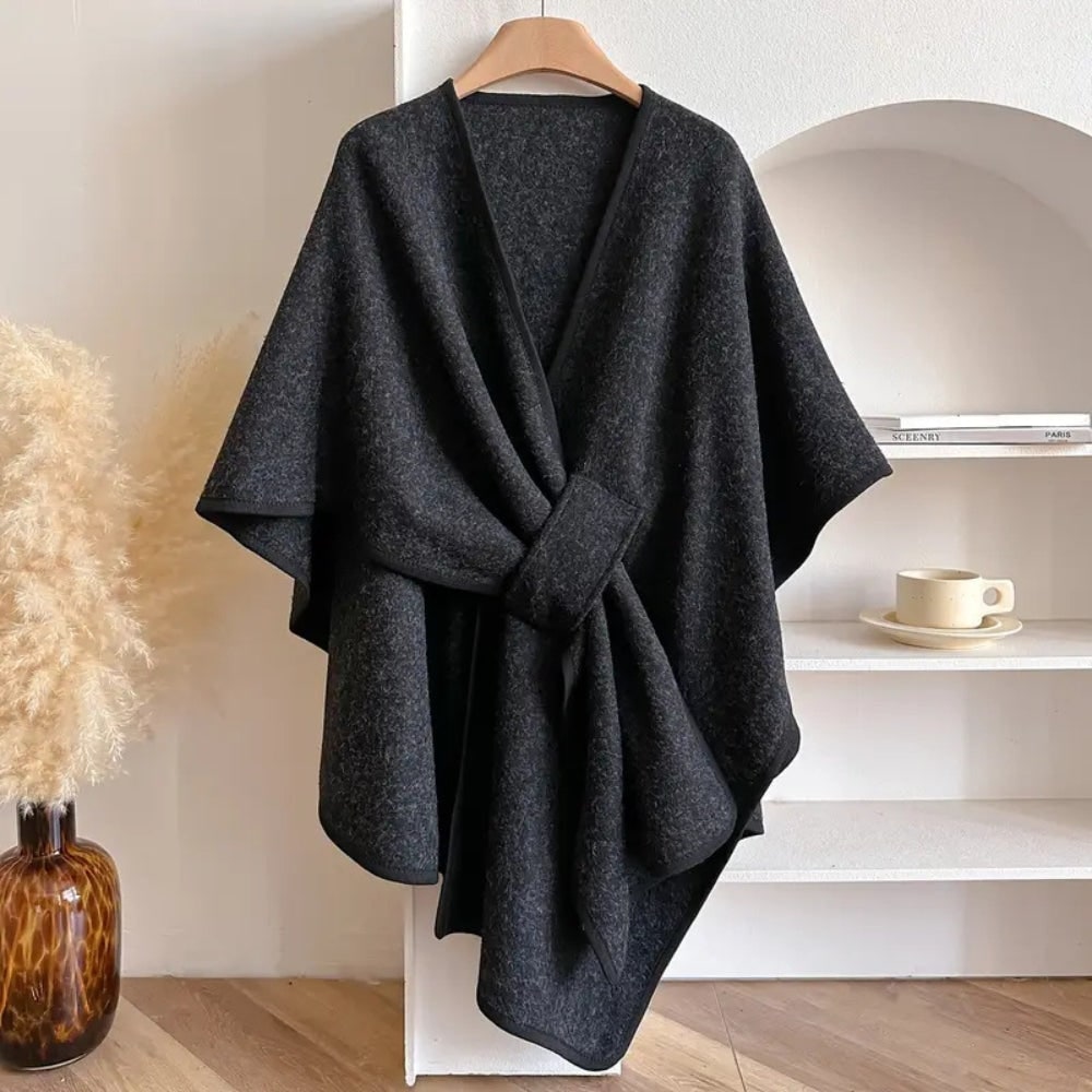 Lightweight Shawl Coat Luxurious Poncho Wrap Design - Image 7