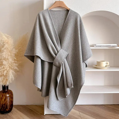 Lightweight Shawl Coat Luxurious Poncho Wrap Design - Image 8
