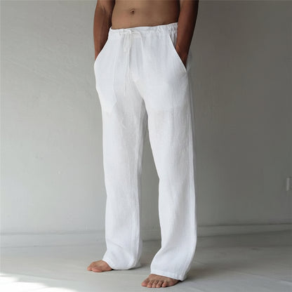 Linen Pants Casual Fit Lightweight Summer Wear - Image 1