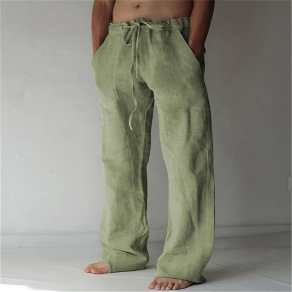 Linen Pants Casual Fit Lightweight Summer Wear - Image 15