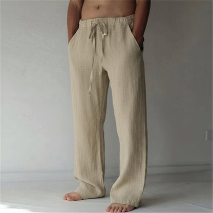 Linen Pants Casual Fit Lightweight Summer Wear - Image 16