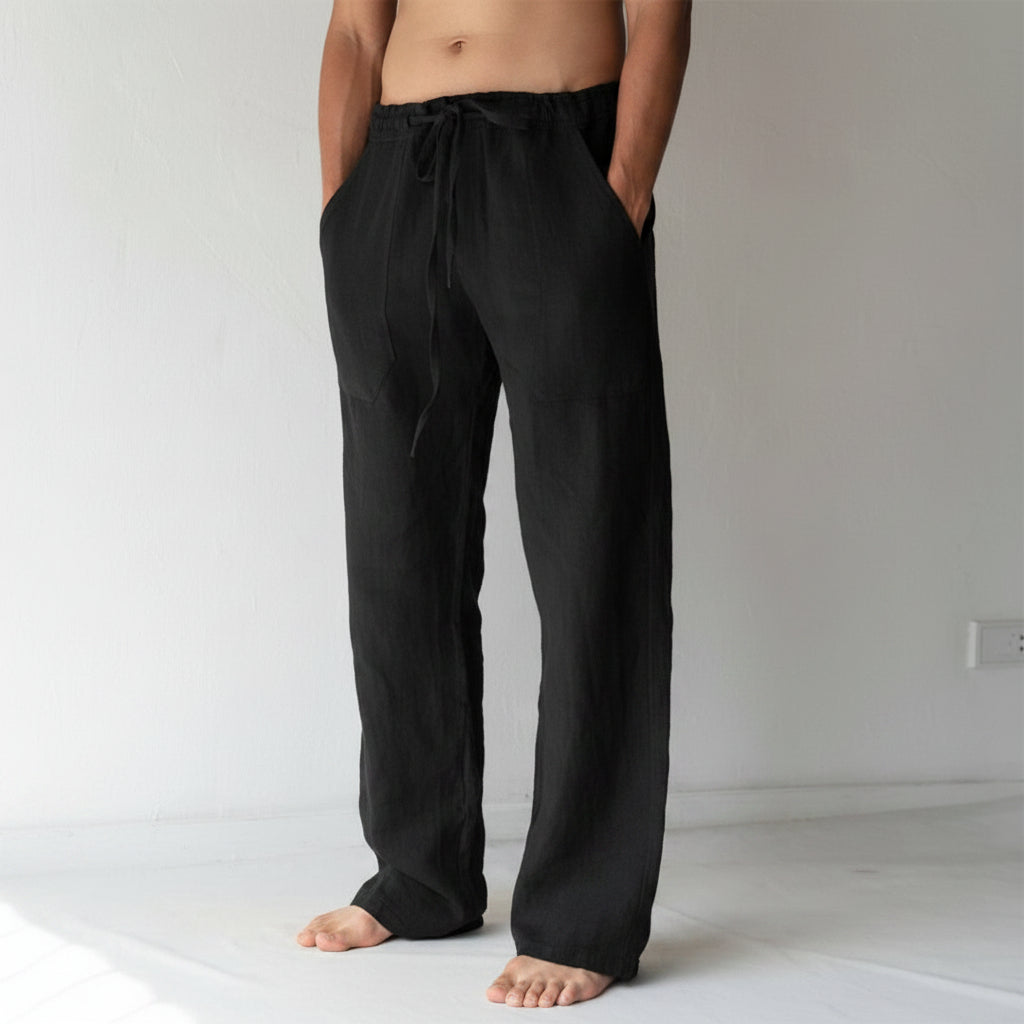 Linen Pants Casual Fit Lightweight Summer Wear - Image 17