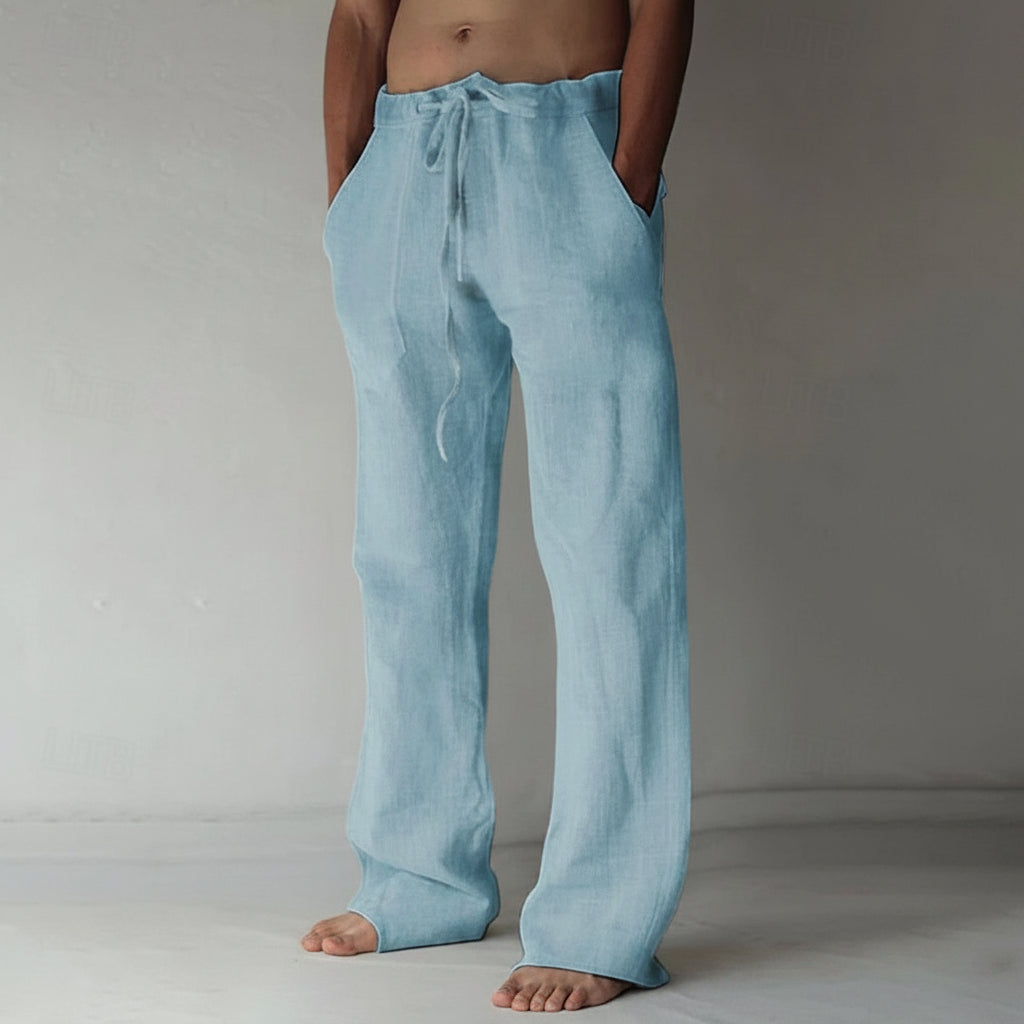 Linen Pants Casual Fit Lightweight Summer Wear - Image 19