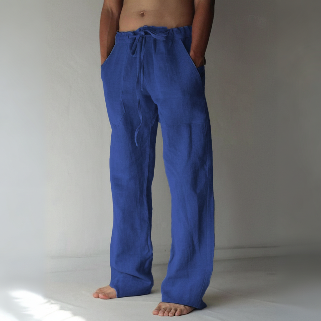 Linen Pants Casual Fit Lightweight Summer Wear - Image 20