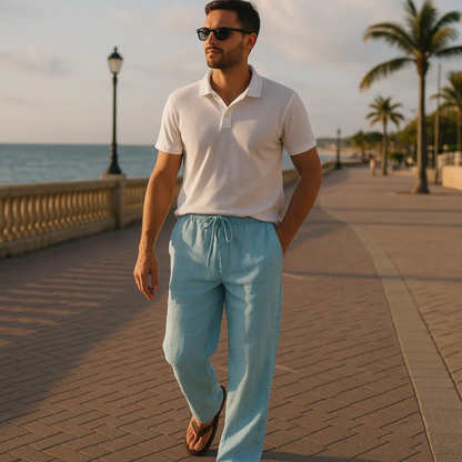 Linen Pants Casual Fit Lightweight Summer Wear - Image 4