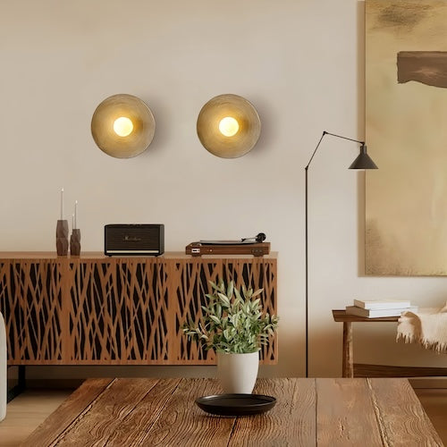 Applique da parete in legno rustico | Lampada da parete LED artigianale